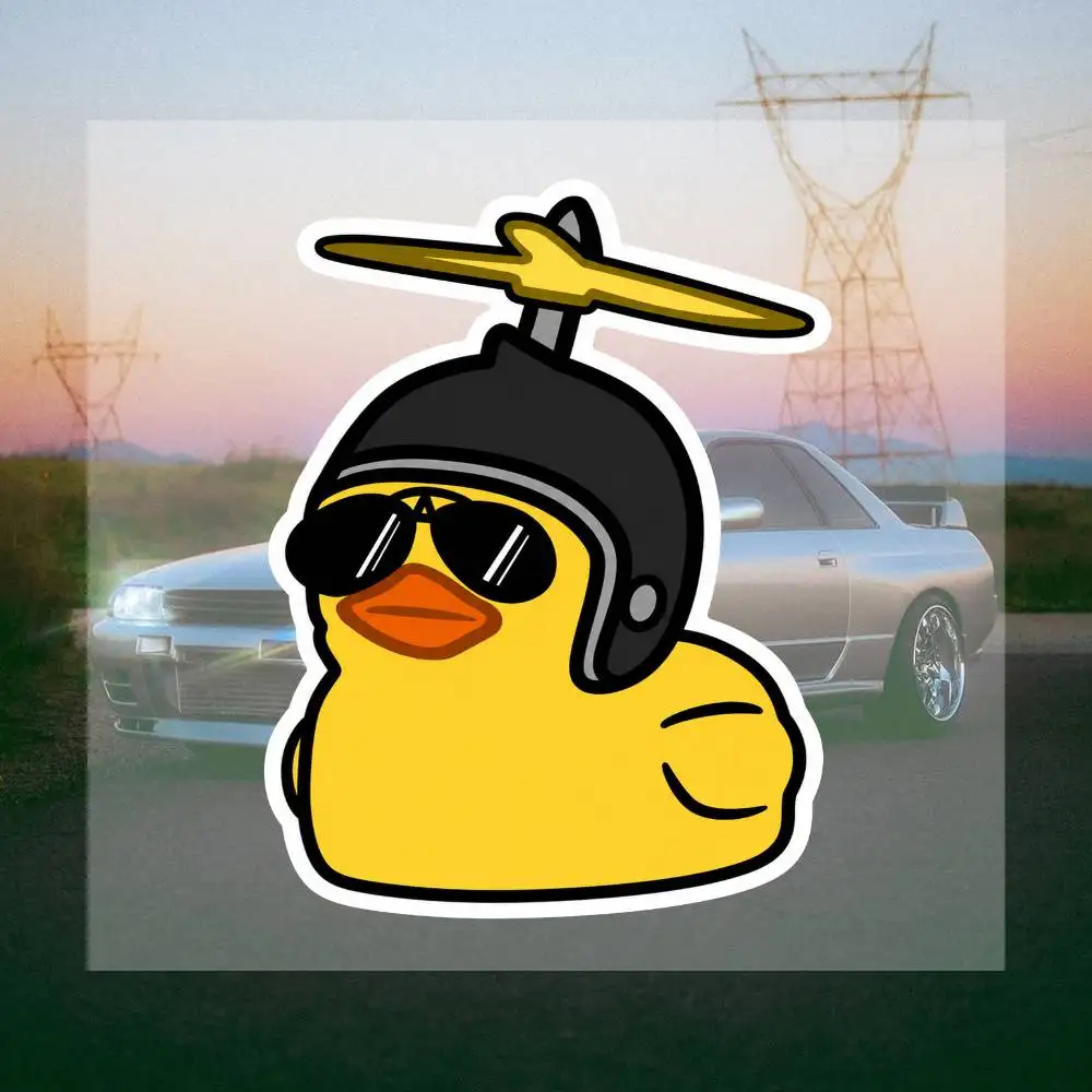 Yellow Duck 16cm Cool Sticker Collection Graffiti Style Waterproof Decal Pack For Laptop Phone Motorcycle Helmet DIY Decoration