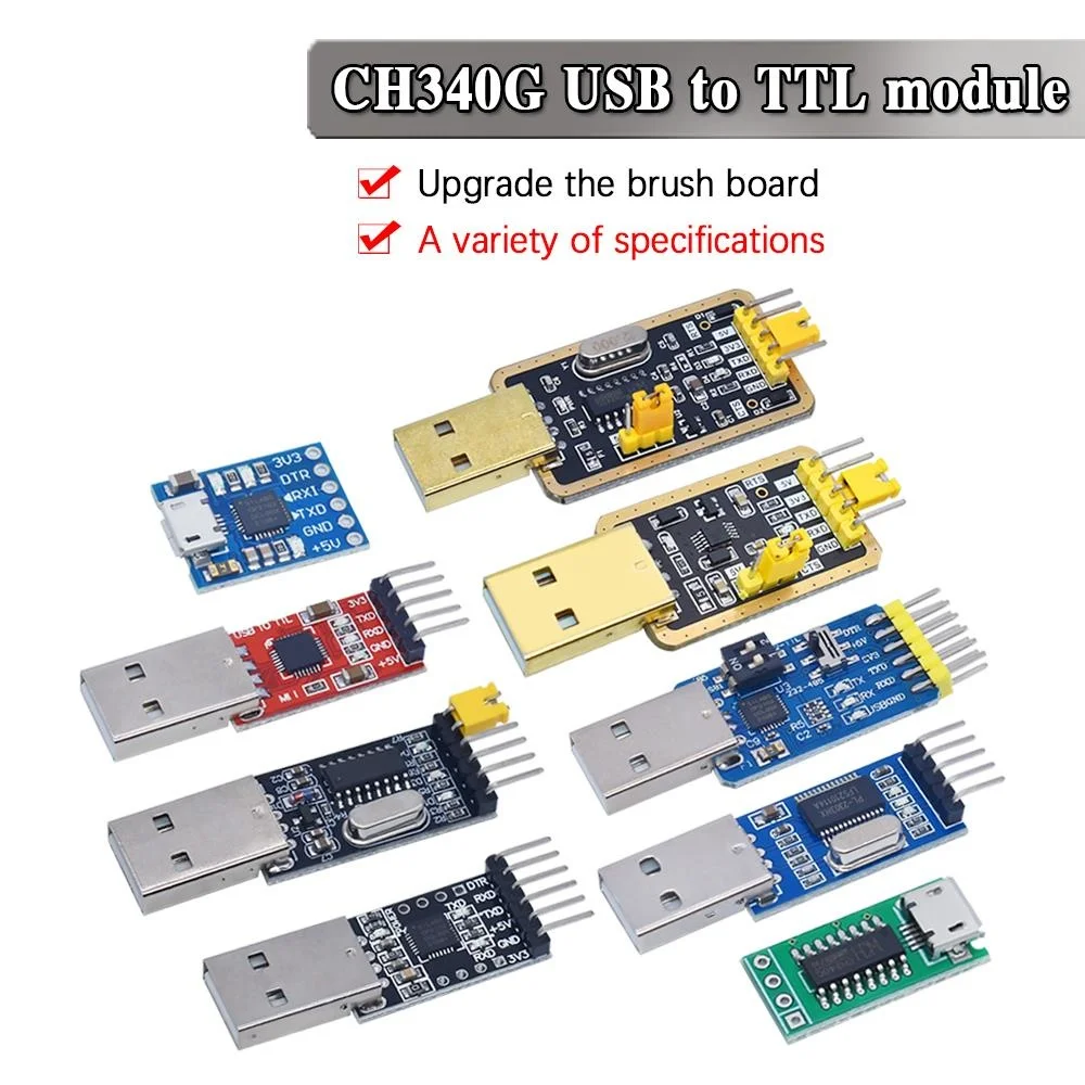 Модуль CH340 USB-TTL Обновление CH340G загрузка небольшой проводной щетки Плата микроконтроллера STC USB для последовательного подключения вместо PL2303
