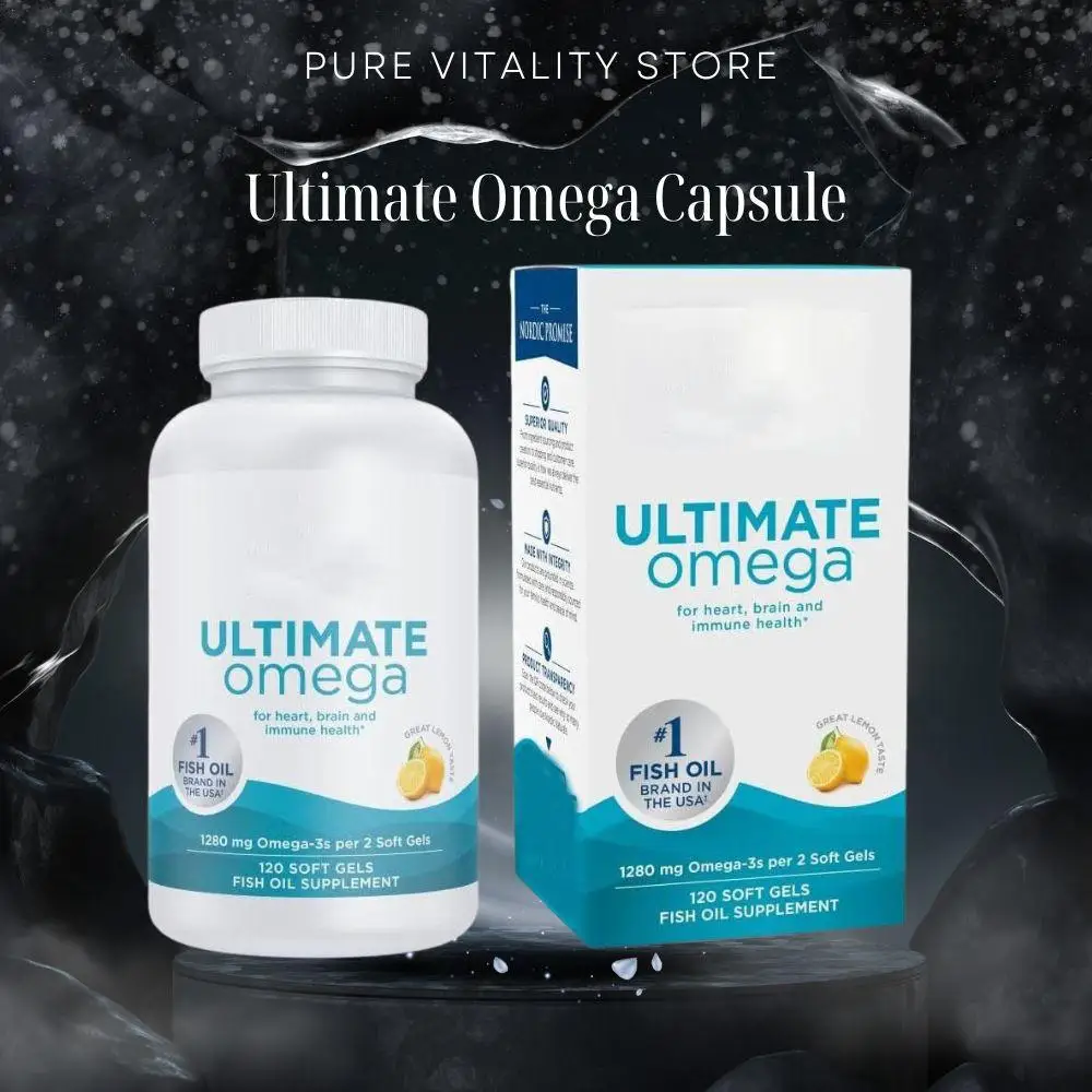 

Ultimate Soft Gels Omega — концентрированная добавка с рыбьим маслом Omega 3, насыщенная в DHA и EPA, 120 капсул