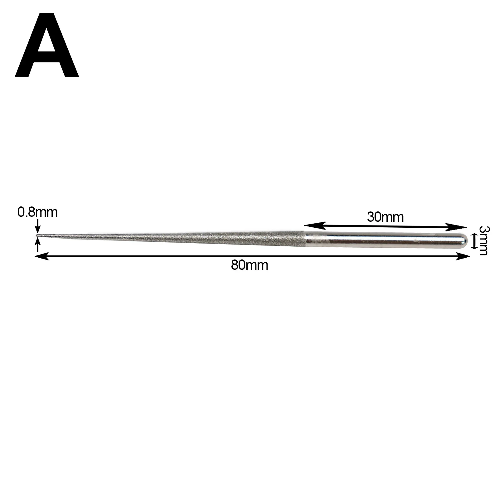 Perceuse à main de 3mm, mini tige de perceuse, tige de meulage de gravure galvanoplastie argentée