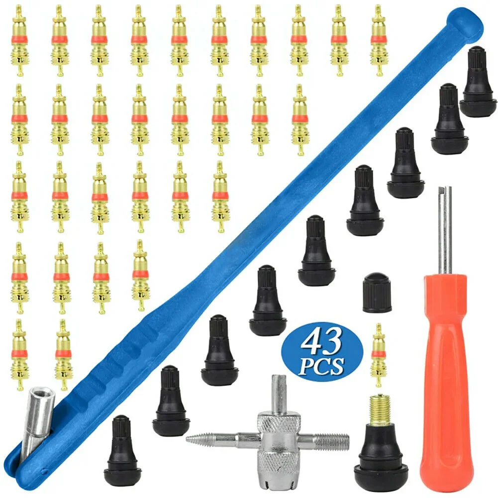 43pcs Car Tyre Valve Stem Puller base Quick Remover Tire Installer Repair Tool Vehicles Accessoires Tyre Valve Core Remover