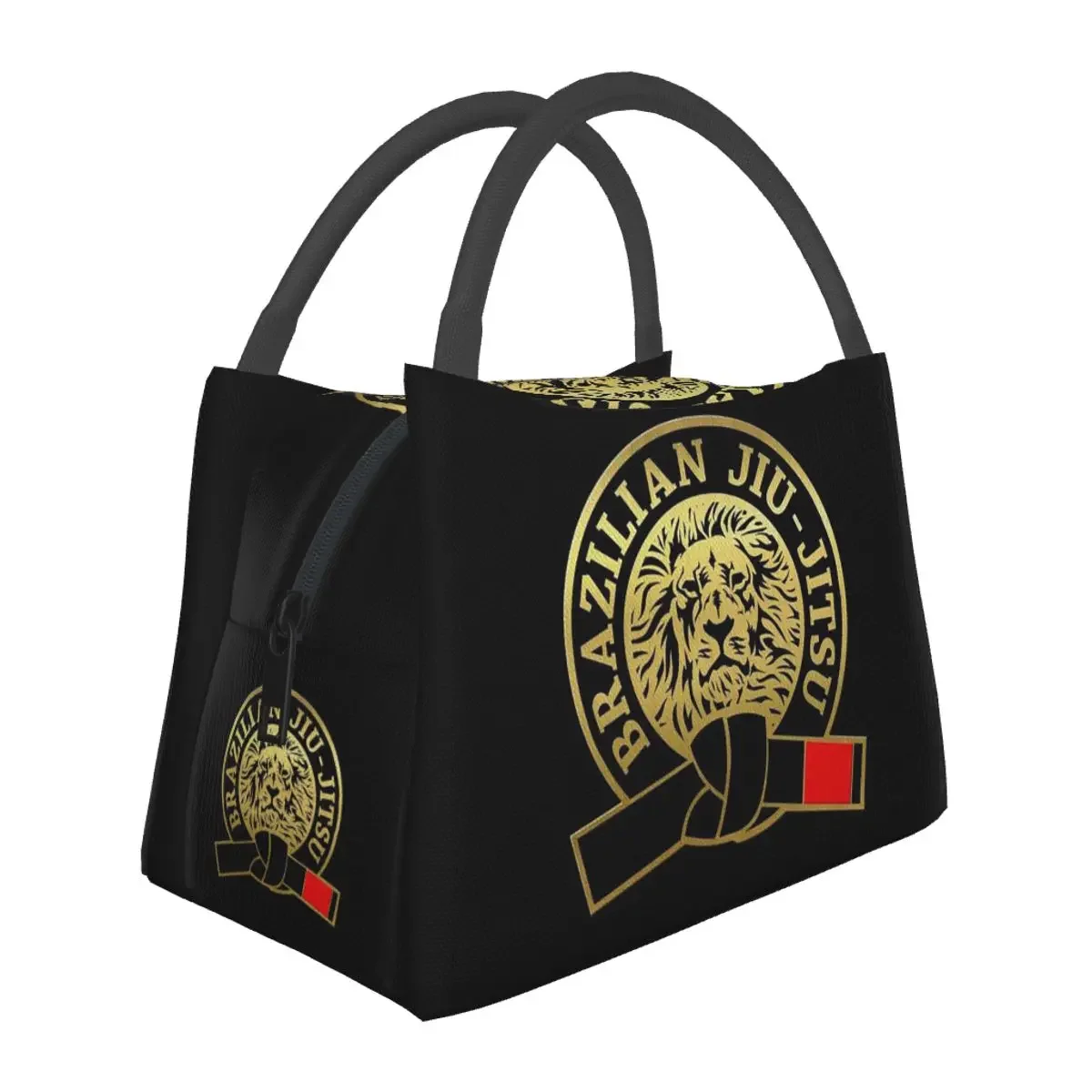 Jiu-Jitsu Warrior Japanese Bjj Gi And Black Belt Mma Lunch Bag Storage Food Boxes Container Cooler Thermal Lunch Box Tote