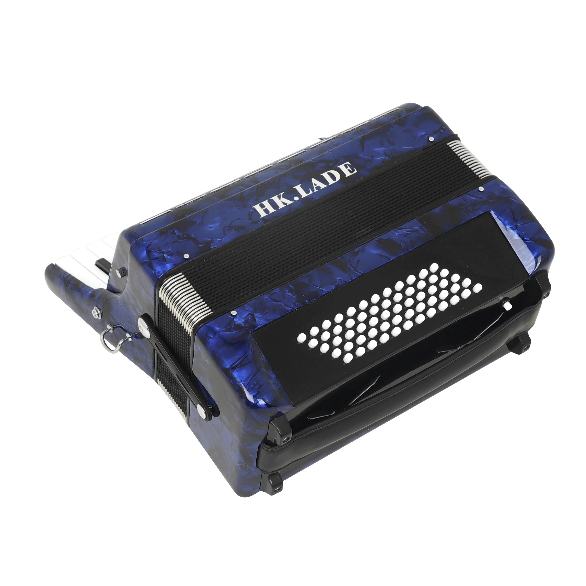 HK · LADE Red/Blue Accordion 30/32 Key 30/72 Bass 3 Keyboard Voice Professional Bayan Accordion for Performance Instrument