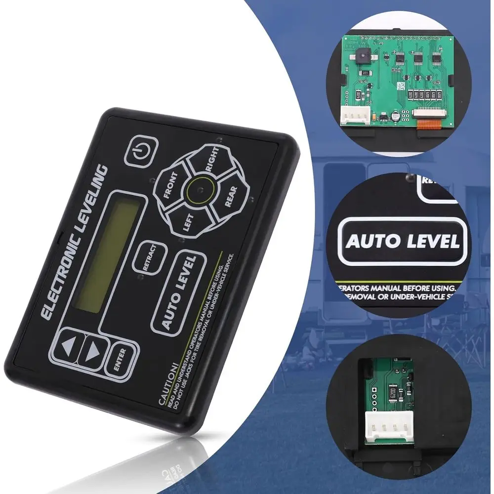 421484 لوحة اللمس RV نظام تسوية العجلة الخامسة ومقطورة السفر - مع زر التسوية التلقائية المتوافقة مع الأرض C