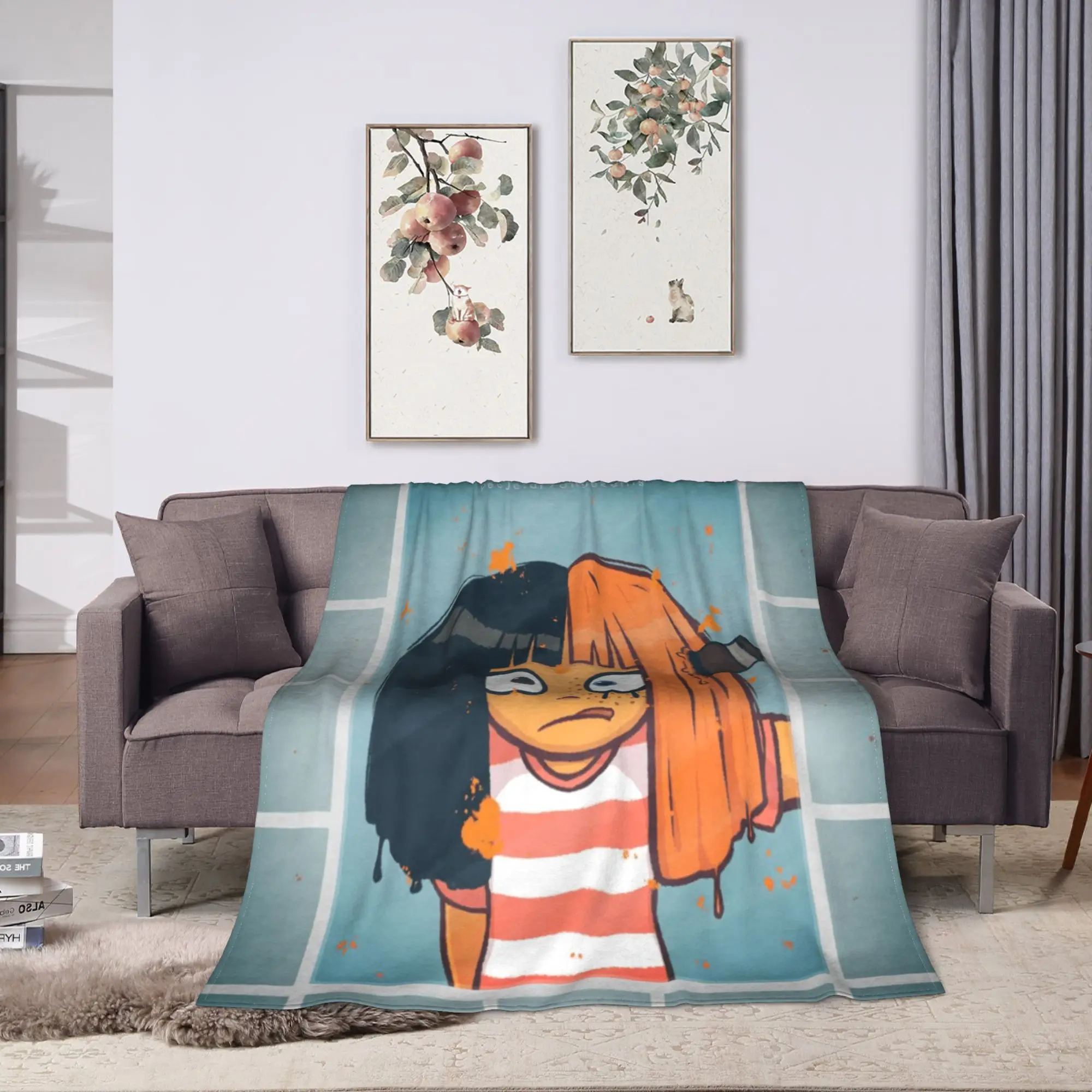 O-Ongezellig Mymy Maya Soft Cozy Blanket For Couch Bed  Trend Throw Blanket Winter Plane Travel Flannel Bedspread
