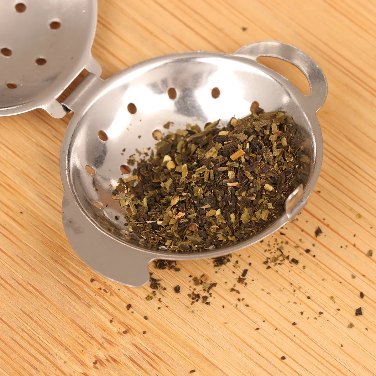 2Pcs Food Grade Stainless Steel Tea Infuser Chain Handle Tea Filter Strainer for All Loose Teas Green Black Oolong Herbal