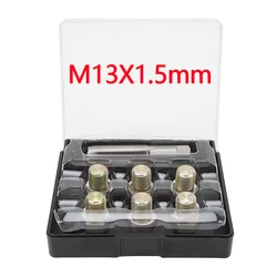 13PCS M13X1.5mm Oil Drain Plug Tap Thread Repair Kit Oil Pan Screws Rethread Tool Set with Aluminum Gasket Car Repair Tool