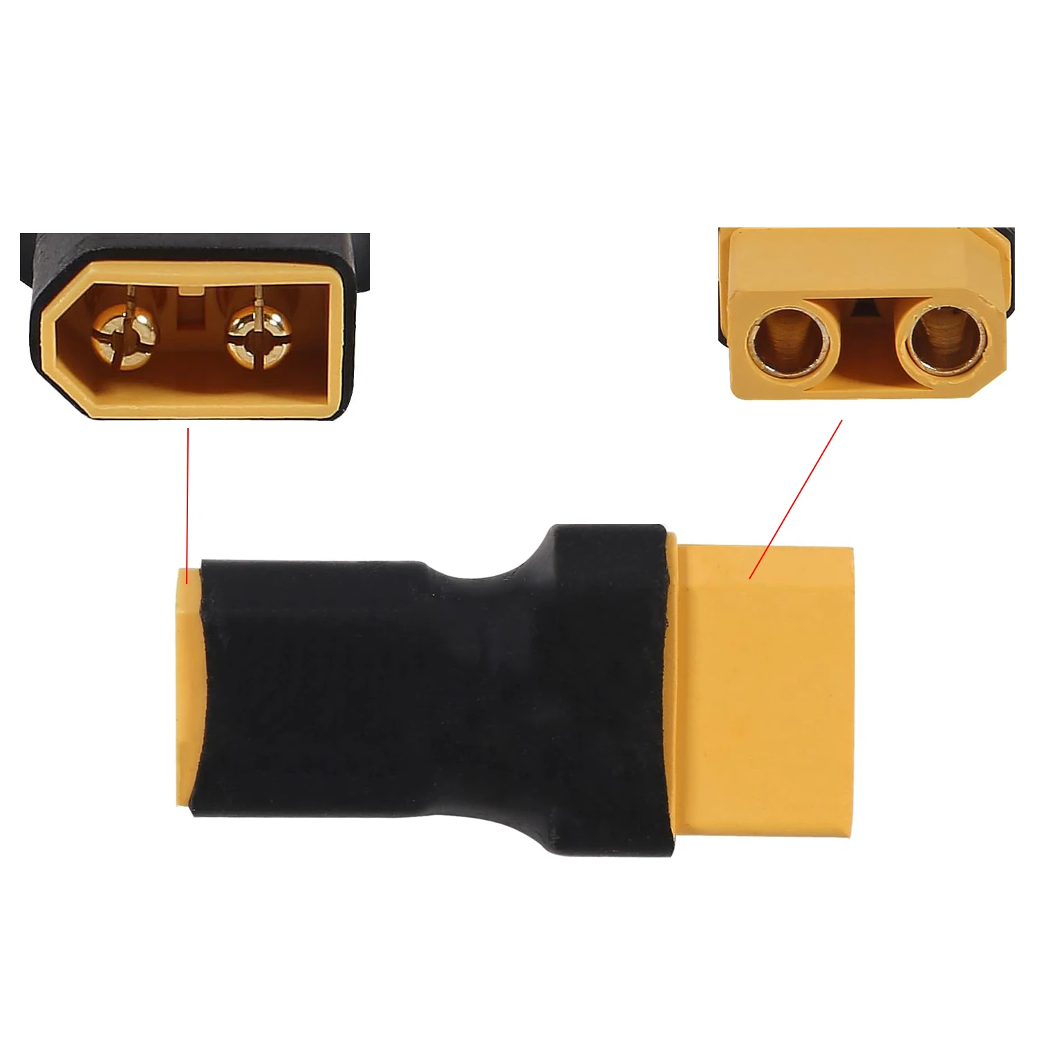 Adapter XT60 Male / Female To XT90 Male / Female Connector Conversion Adapter for RC Lipo Battery Control Parts DIY