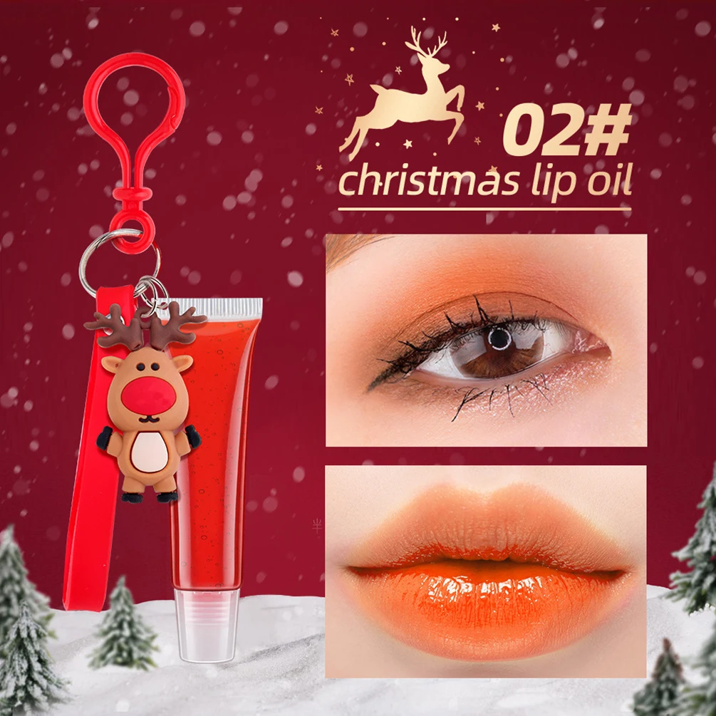 7-color Private Label Lipgloss Custom Logo Christmas Gift Jelly Lip Tint Squeeze Tube Gloss Natural Color Moisture Makeup Vegan