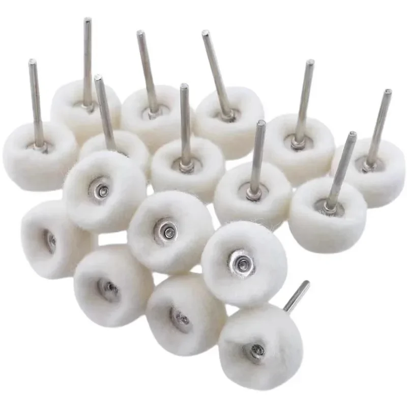 5/10pcs 3mm Shank Mounted Soft Wool Fine Cotton Polishing Buffing Wheel For Polishing Kit Or Mini Drill