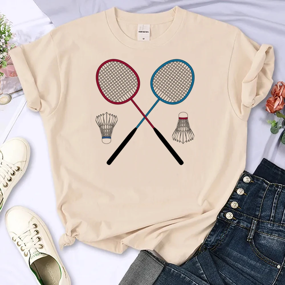 

Badminton tshirt women anime comic summer top girl designer manga streetwear clothes