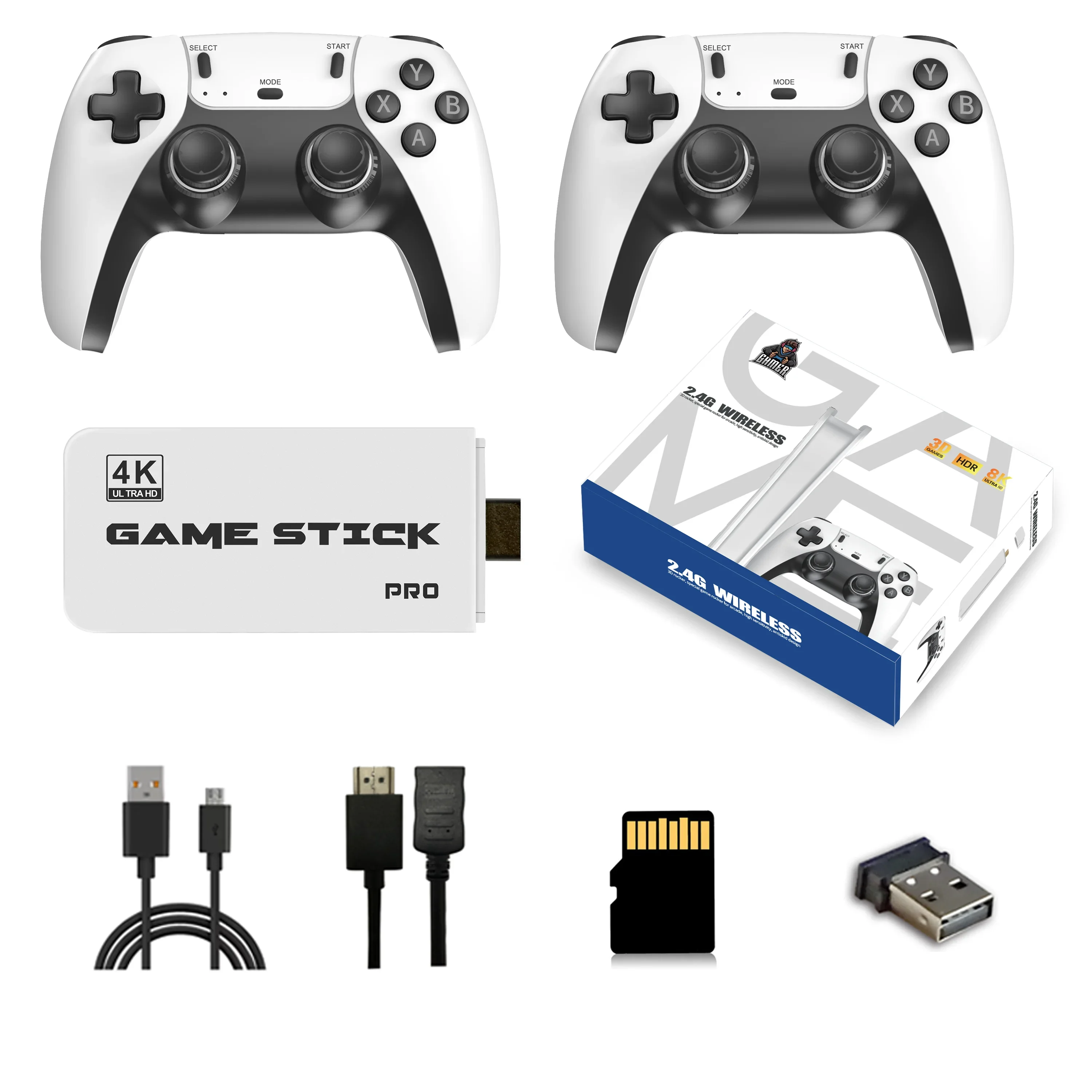 4K TV Game Stick M15 لعبة فيديو وحدة التحكم المدمج في 40000 +/50000 ألعاب 128G يده لعبة لاعب وحدة تحكم لاسلكية ريترو غمبد