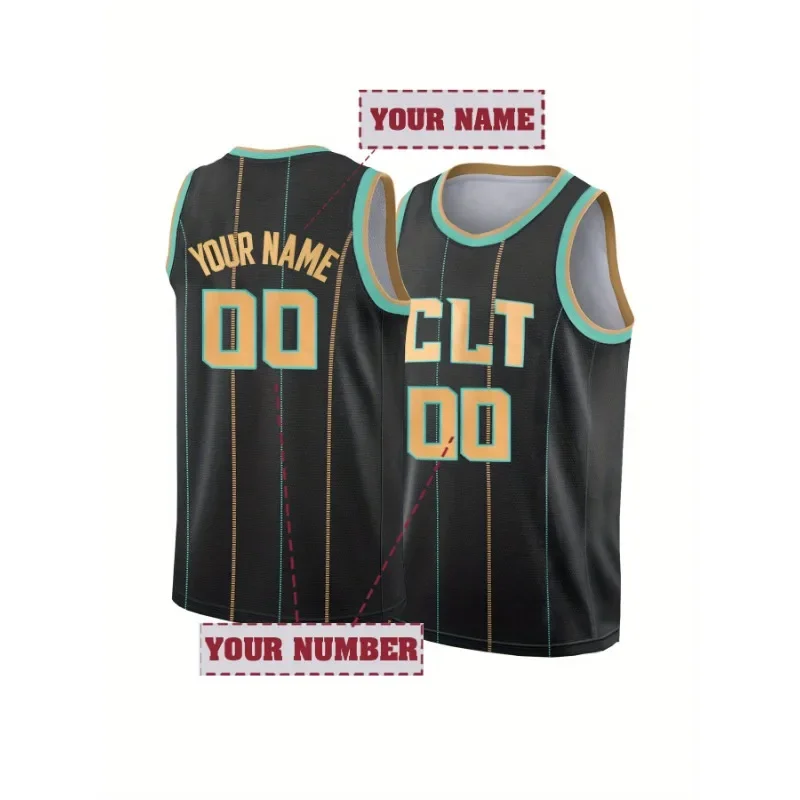 Customized Charlotte Basketball Jersey Sports Uniform for Man Women Name&Number Stitched Personalized Jersey Make Your Own DIY