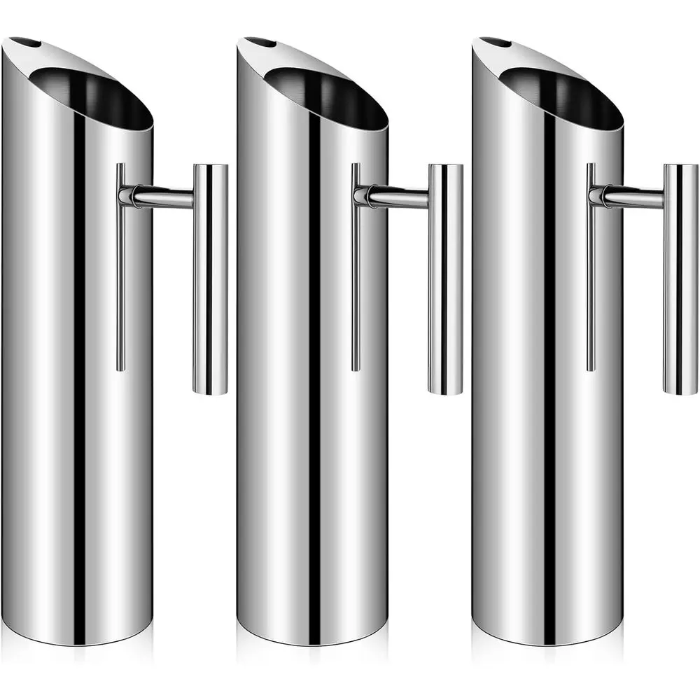 

3-Pack 70oz Stainless Steel Water Pitchers with Ice Guard for Hot & Cold Beverages