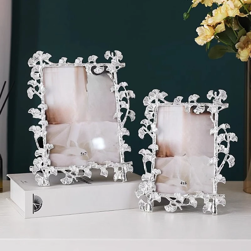 Ginkgo biloba album ornament photo frame table photo metal frame