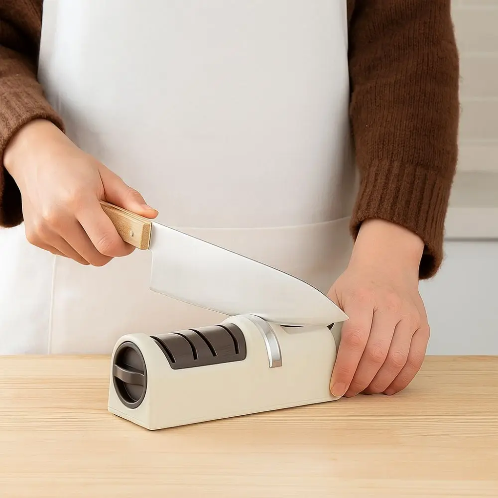 

ABS Wireless Electric Cutter Sharpener Coarse and Fine Quick Polishing Sharpening Stone Household Rechargeable Cutter Whetstone