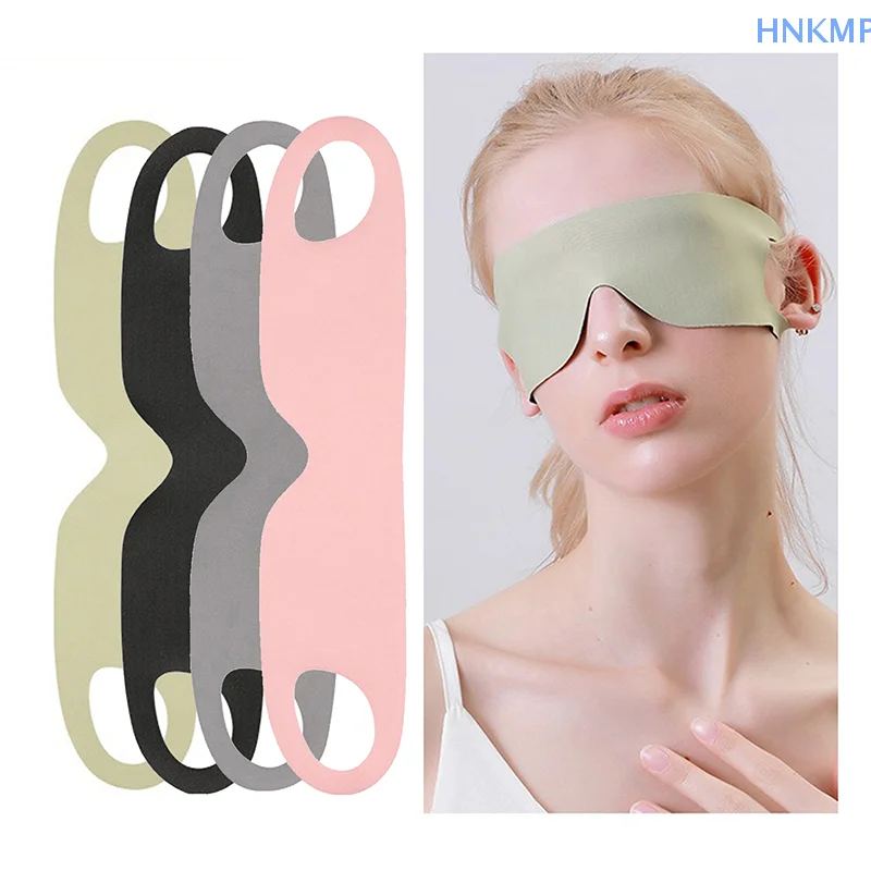 

Light Blocking Portable Thin Ice Silk Eye Mask For Summer Travel Sleeping Blindfold With Ear Hanging Strap Unisex Eye Patch