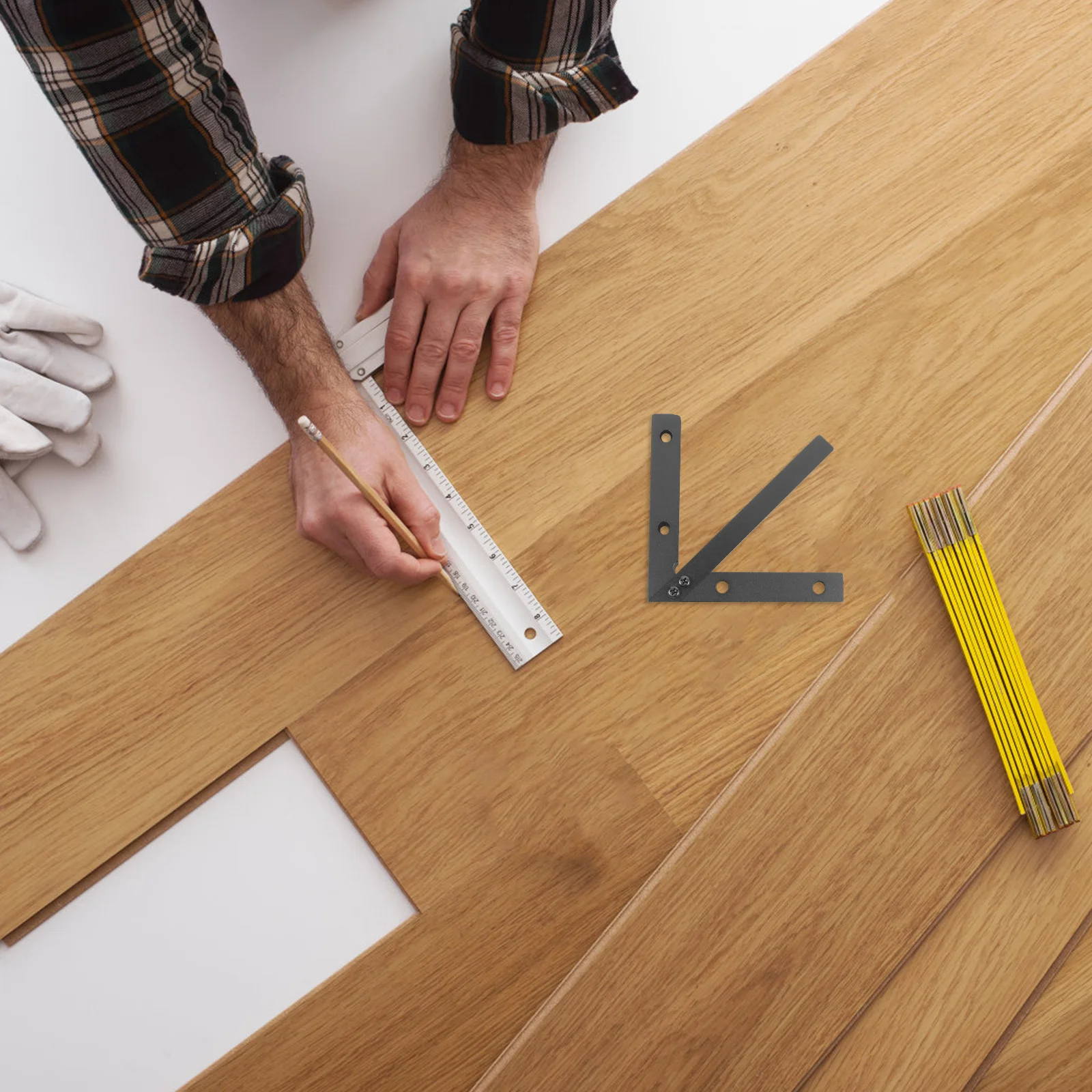 مركز مكتشف خط قياس مركز الخطاط 45 90 درجة الزاوية اليمنى خط قياس سبائك الألومنيوم النجارة المشابك الزاوية لقط #4