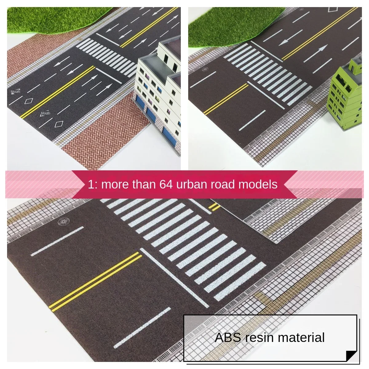 1:64 Urban Landscaping Simulation Highway UV Printing Resin Road Diorama