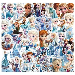 Pegatinas de dibujos animados de Disney para niñas, adhesivos impermeables de película de Frozen, Elsa, 10/30/50 piezas