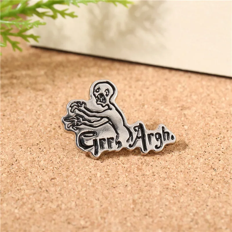Halloween Grrr Argh Monster Badge Buffy The Vampire Slayer Enamel Pin Brooch 90s Supernatural Drama Television Series Jewelry