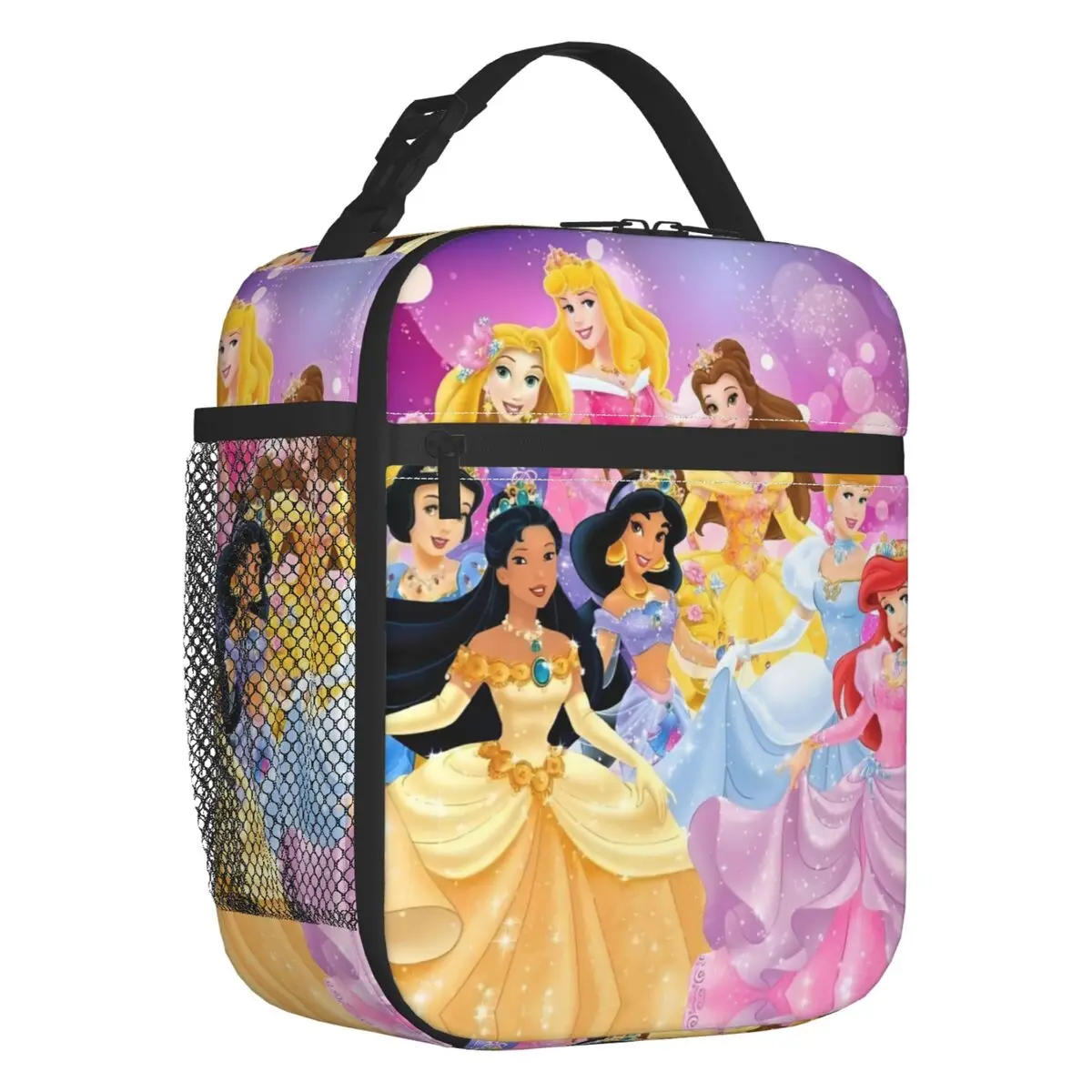 

Custom Adorable Princess Lunch Bag Cooler Warm Cartoon Movie Kawaii Film Insulated Lunch Boxes for Office