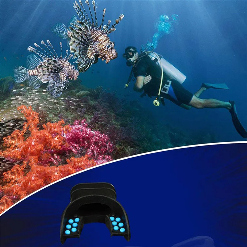 

B72A 20X Snorkel Mouthpiece Regulator Diving Mouthpiece Universal Accessory Replacement Scuba Silicone Respirator Blue