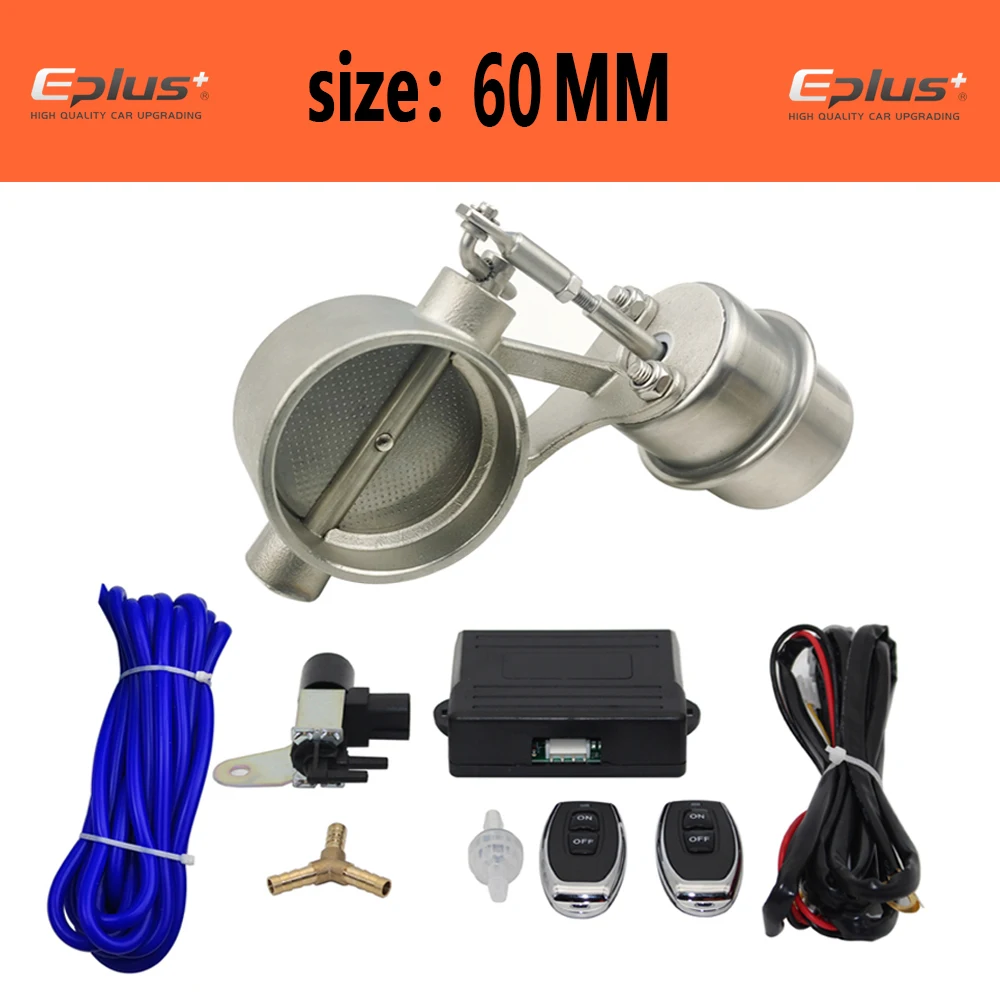 EPLUS Universele Auto Uitlaatpijp Vacuümklep dempers Kit 51 60 63 70 76 MM Controle Sets Controller Apparaat Afstandsbediening