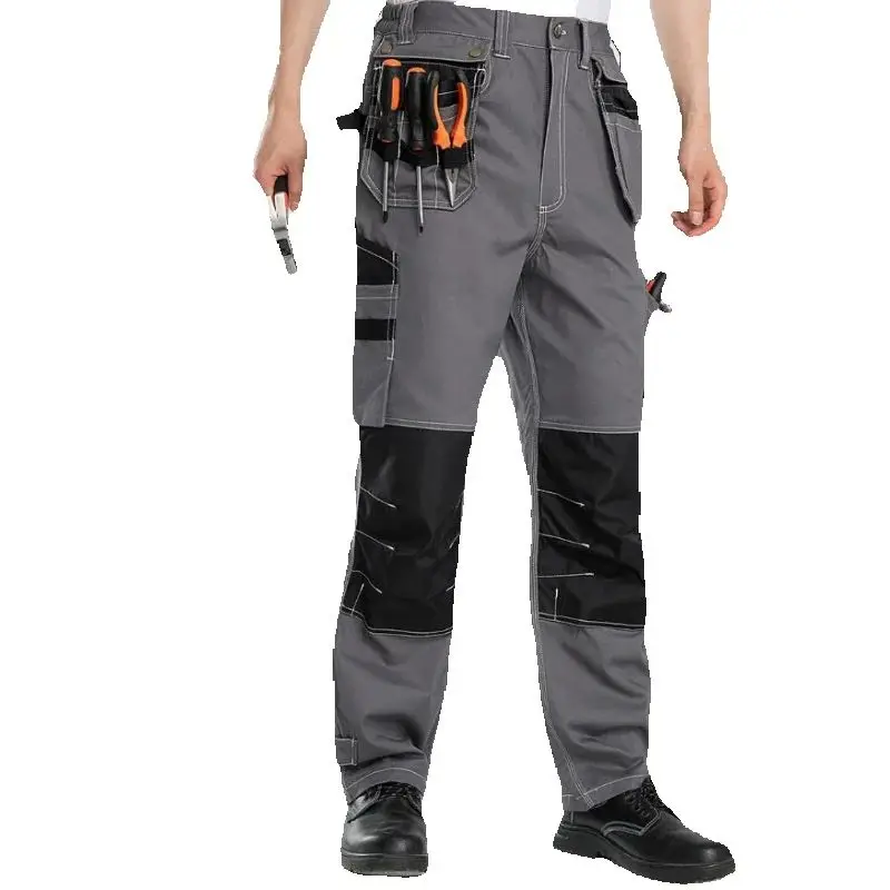 

Износостойкие осенние рабочие брюки с несколькими карманами, съемные летящие карманы, прочные брюки-карго для фабричных зданий, XXXL
