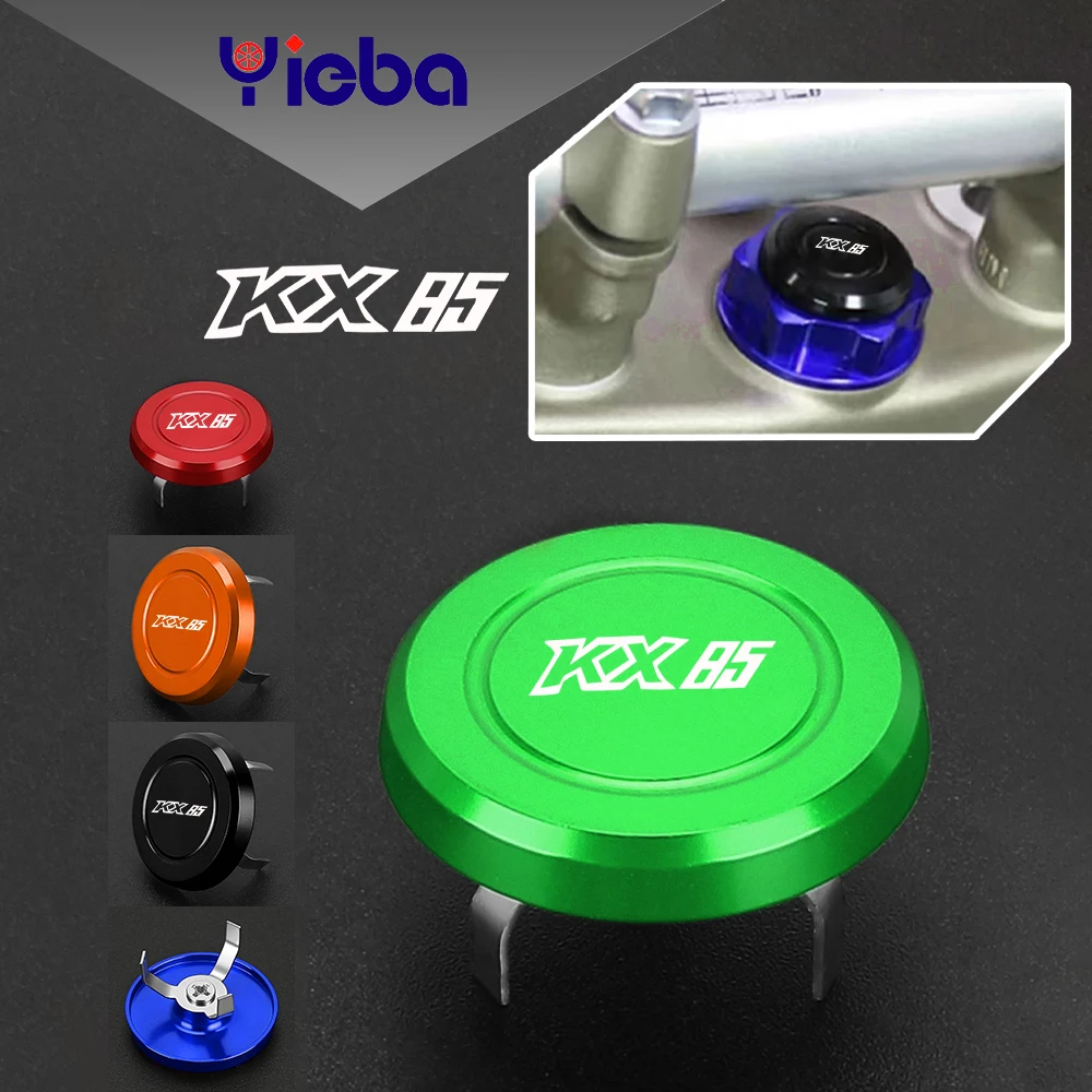 For kawasaki KX80 KX85 KX 80 KX 85 kx85 kx 85 2001 2002 2009 2011 2013 2016 2018 Motobike Decoration Steering Stem Nut Cap Cover