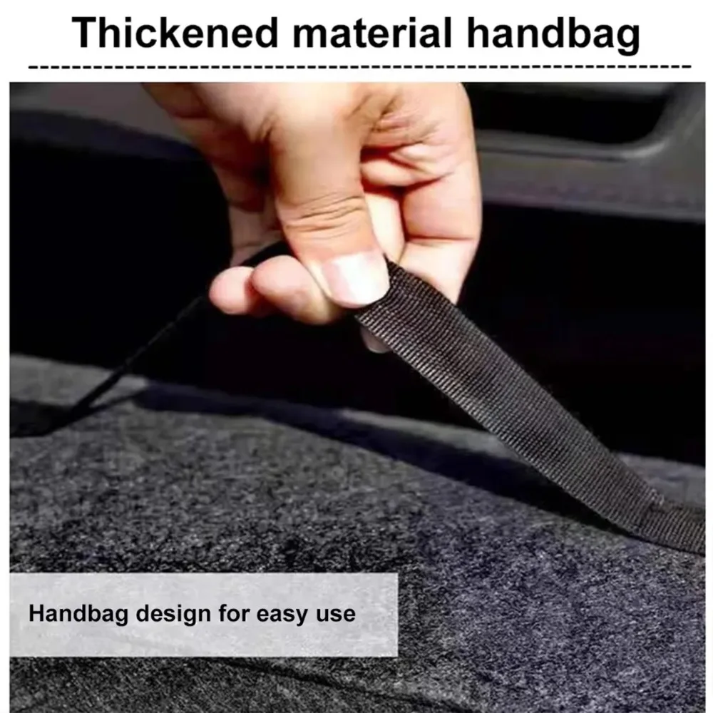 Dark gray car felt storage box, car storage bag, thickened soft felt storage box, household storage box image 5