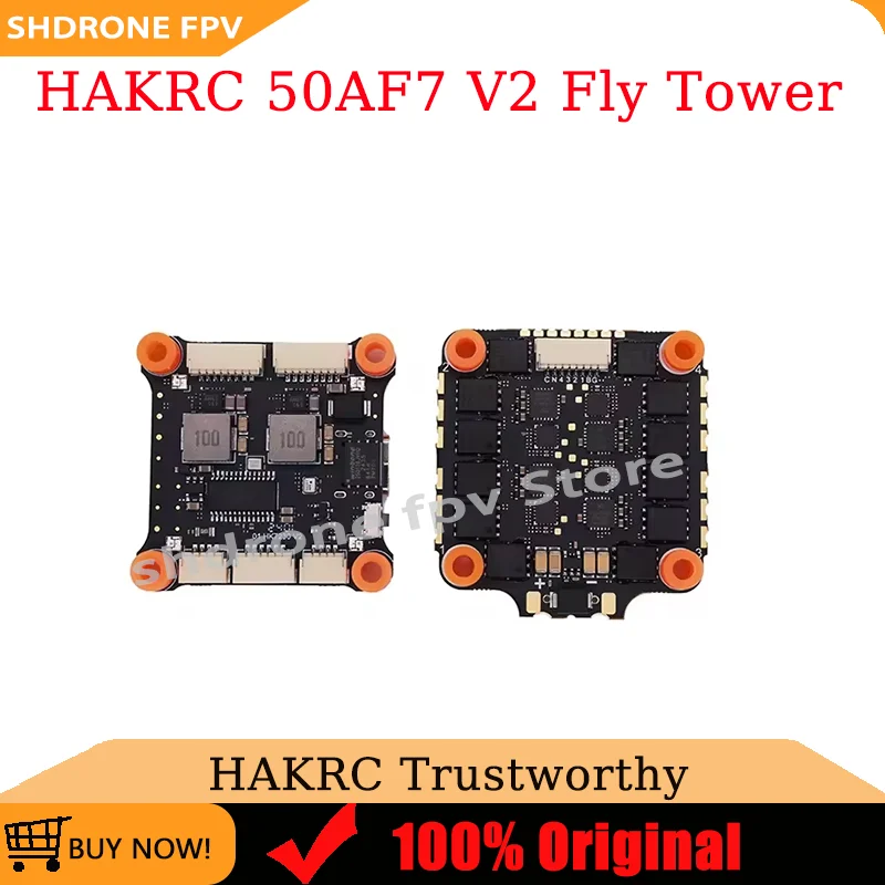 

HAKRC 50AF7 V2 Fly Tower 2-6S Lipo Input Voltage Current ratio 160 Maximum current 60A for FPV Racing Drone