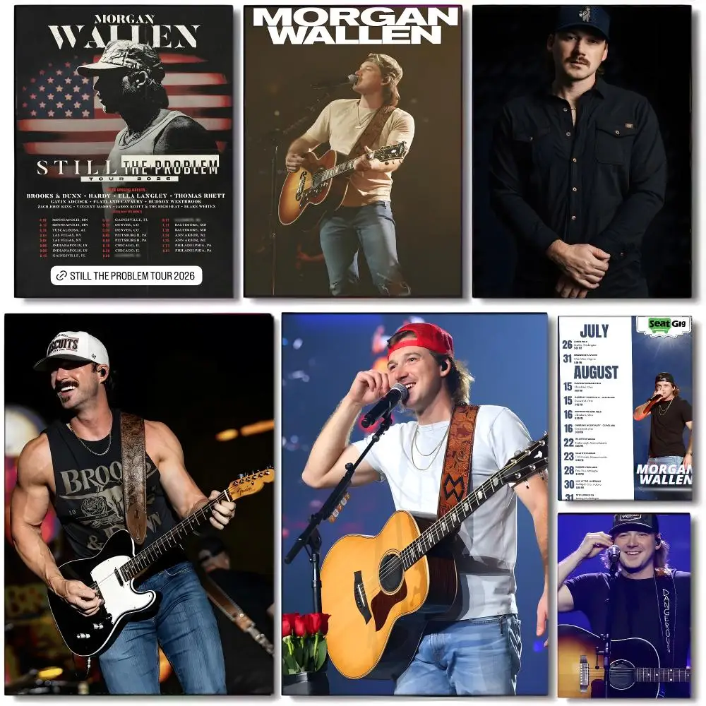 American Country Singer M-Morgan Wallen Poster Wall art print art suitable for living room bedroom bar parlor home decor gift