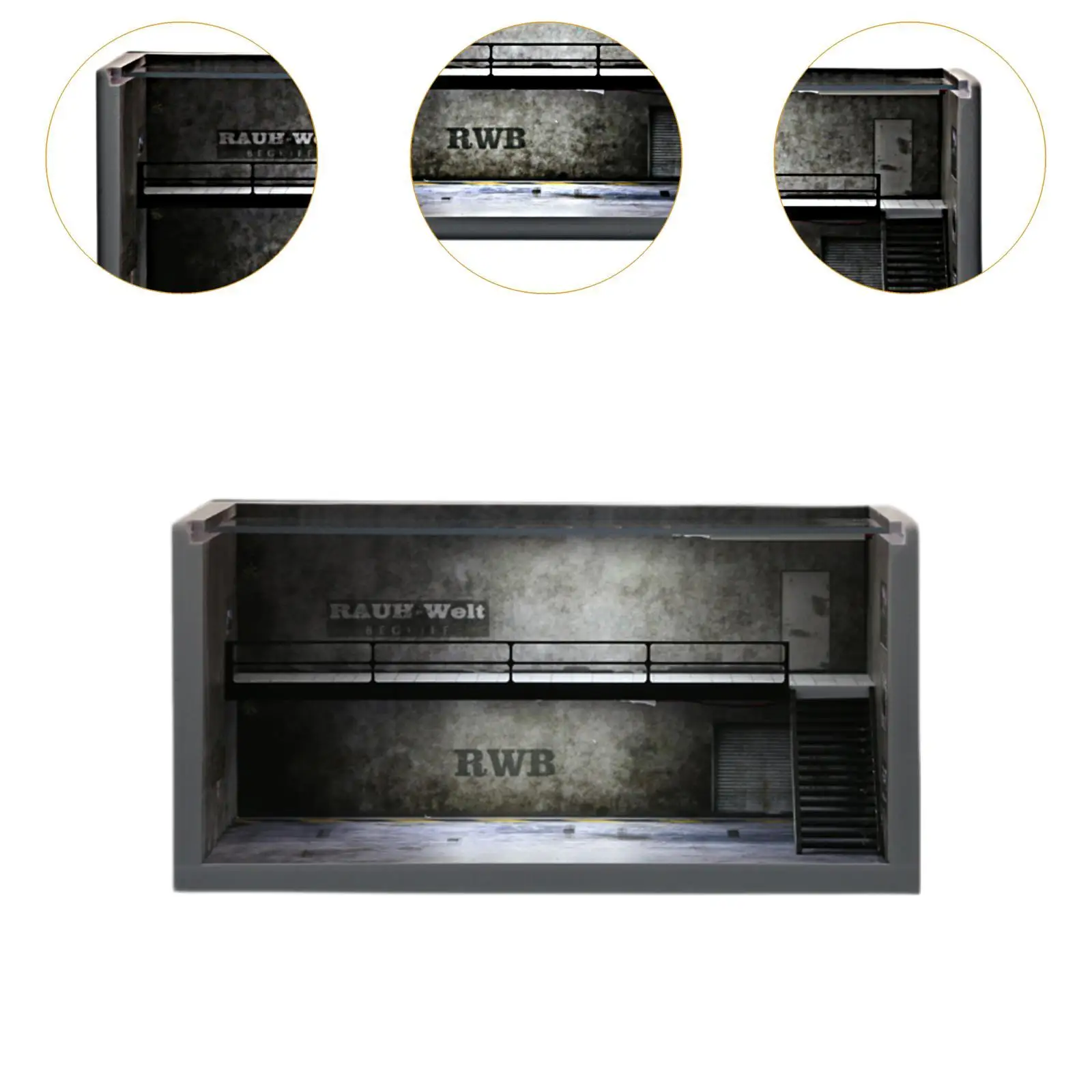 Vetrina per auto modello 1/64 con luce LED e scatola espositiva con copertura in acrilico