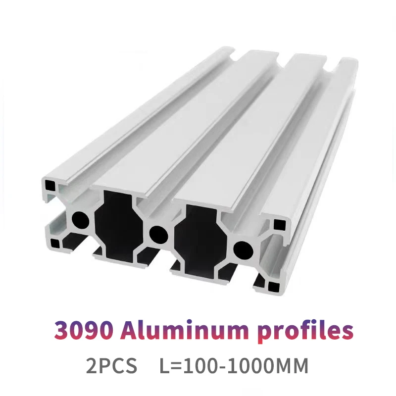 

2PCS 3090 T groove EU standard aluminum profile extrusion guide aluminum profile for DIY3D printer worktable 100mm-1000 mm long