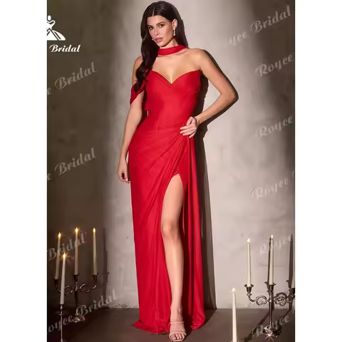 Roycebridal Ribbon Mermaid Prom Dress 2026 High Slit Evening Dress Elegant Long Formal Dress vestidos de fiesta Customized