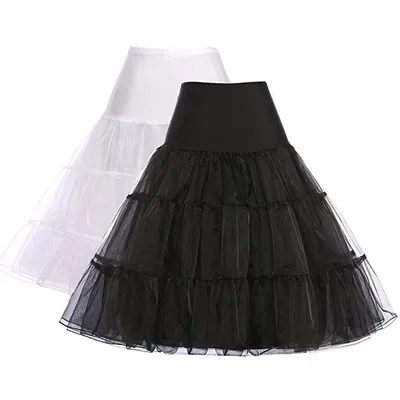 Black White Red Royal Blue Organza Petticoats for Wedding Dress Crinoline Underskirt Women