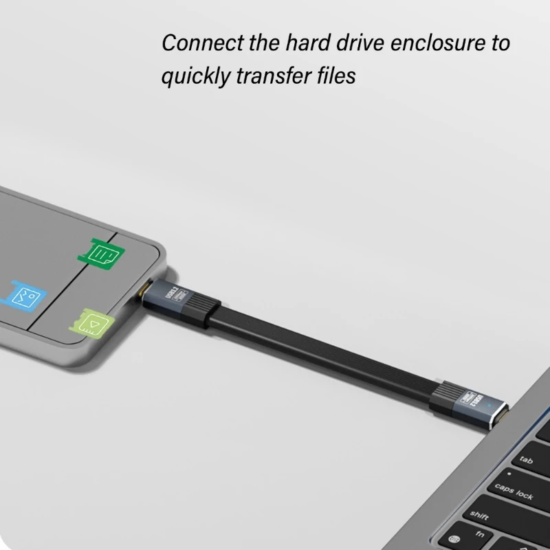 USB 3.2 Type C Flexible Soft Charging Cable, Fast Speed 20Gbps Data Transfer, OTG 8K60hz Support for Laptops and Phones