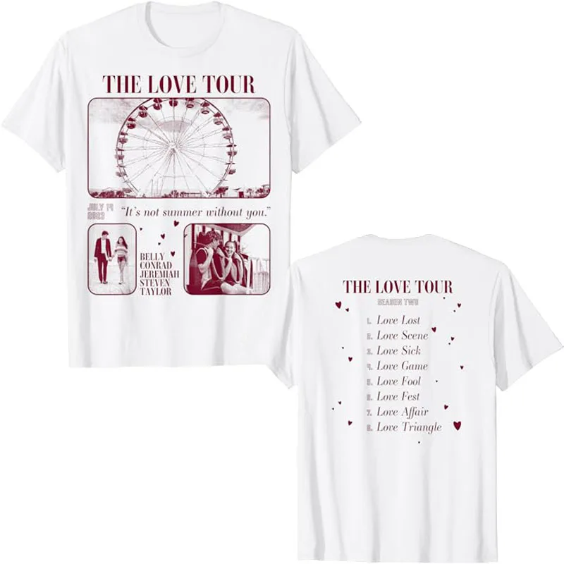 The Summer I turned Pretty - The Love Tour Season 2เสื้อยืดตลก The SUMMER TOUR Season 1 TV Show Concert Video Graphic TOP