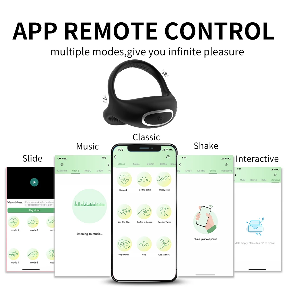 Wireless Control Vibrating Penis Ring for Man Delayed Ejaculation Trainer Enlargement Erect Cock Rings Couples Sex Toys for Men