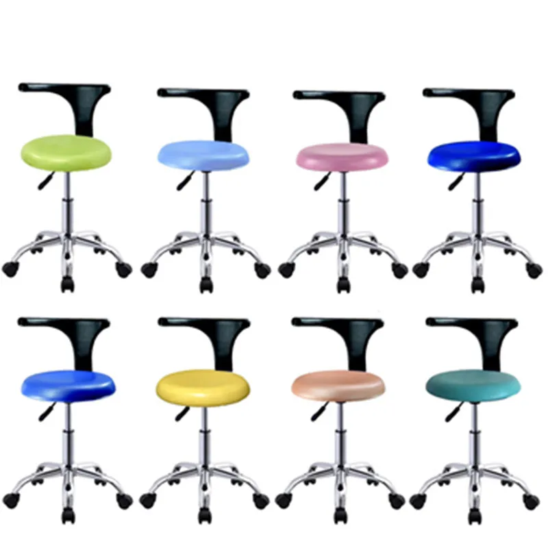 Medical Dental Dentist Chair Surgical Nurse's Doctor Stool with 360 Degree Rotation Armrest PU Leather Assistant Stool Chair