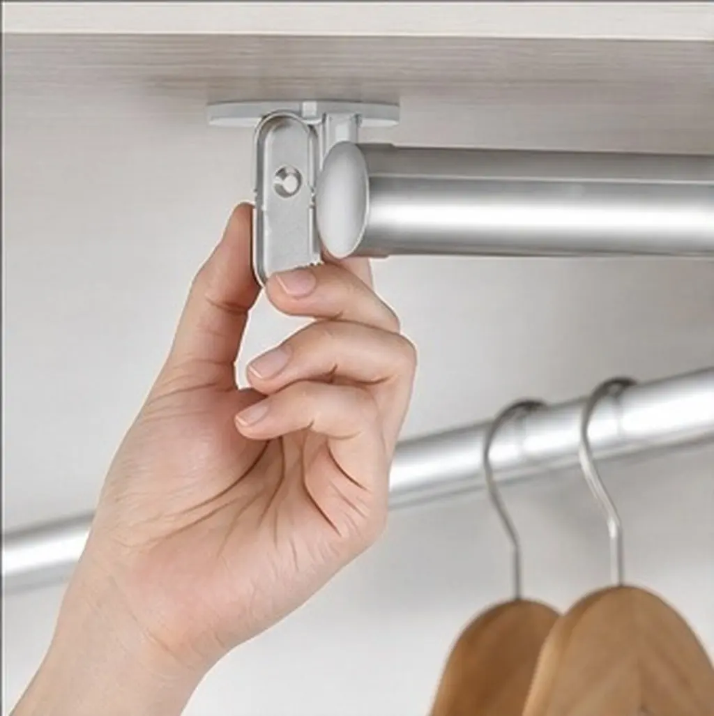 10Pairs Alloy Wardrobe Closet Rod Bracket Set 16Mm Nonabrasive Finish Heavy Duty Hanging Rod Support for Tight Spaces Modern
