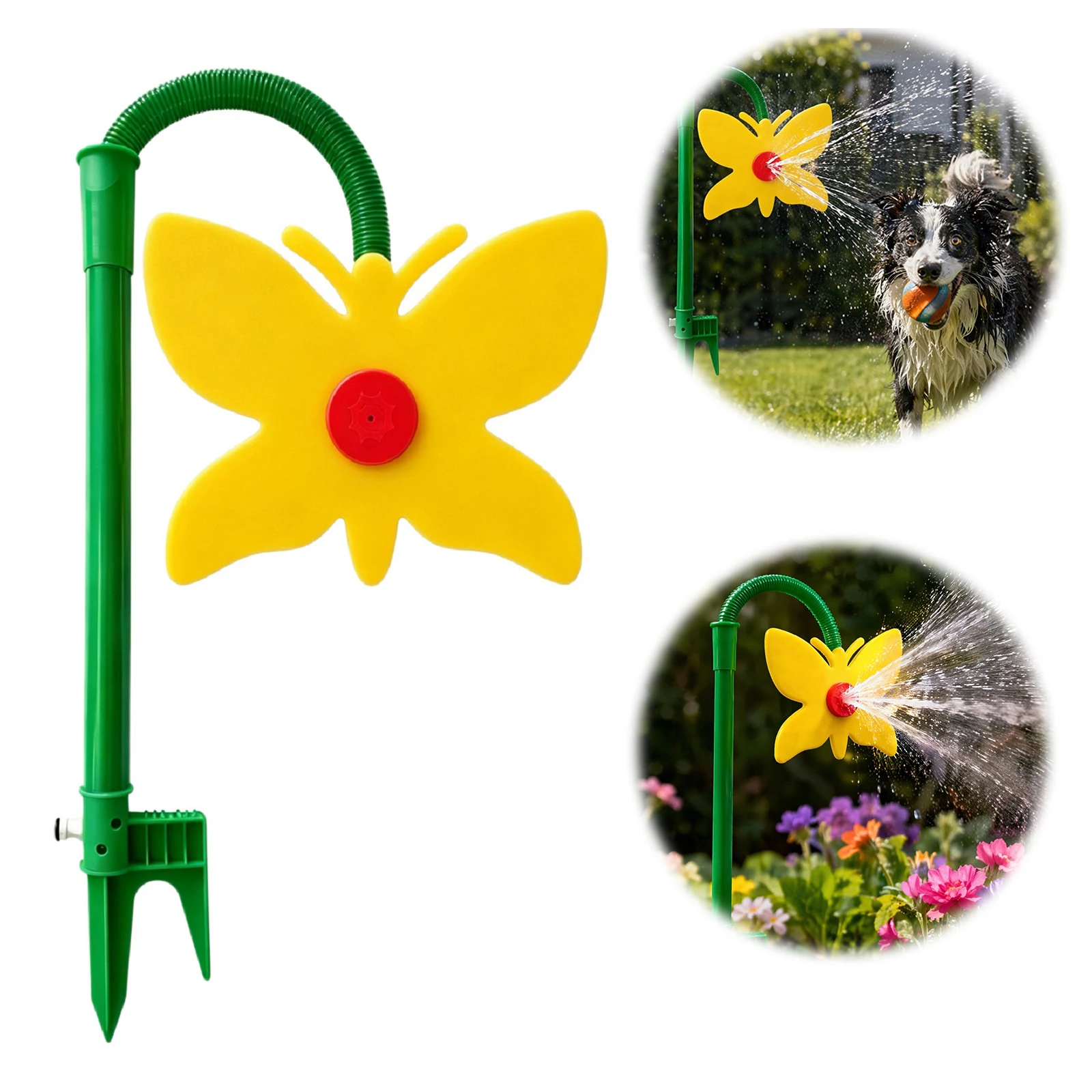 Crazy Dancing Butterfly Water Sprinklers 360 Degree Rotating Butterfly Lawn Irrigation Sprinkler Funny for Outdoor Yard Watering