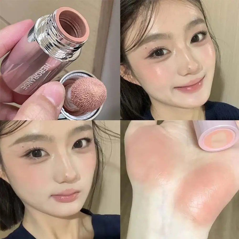 Face Liquid Blusher Smooth Cheek Eye Mousse Blush Matte Glitter Highlighter Stick Rouge Waterproof Contour Makeup