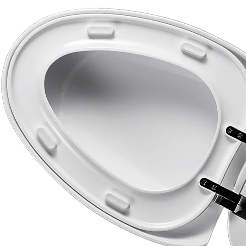 White O-Type Plastic Toilet Cover Thickened Household Round Front-Opening Toilet Cover PP Plate Toilet Cover