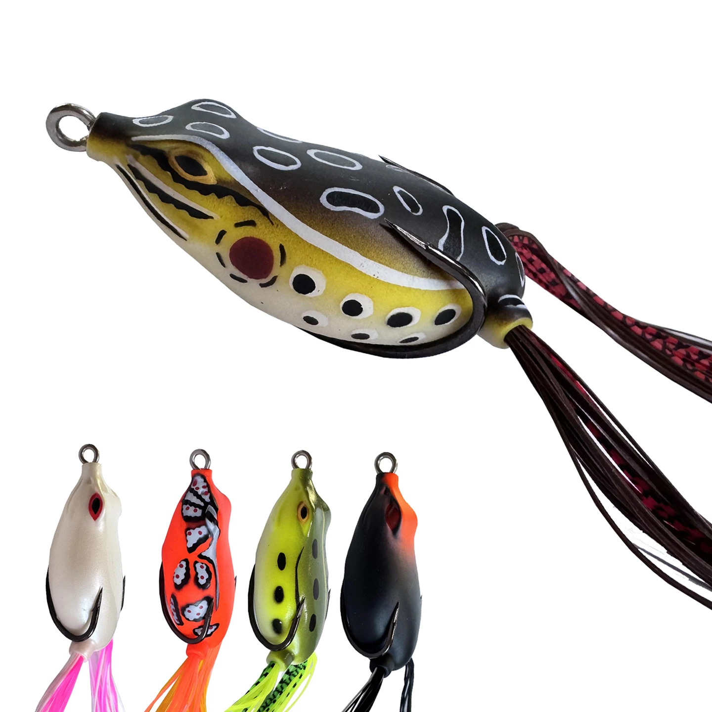 14g 5.5cm topwater sapo iscas com contas de som sapo louco isca de pesca oscila isca macia para pique baixo bagre peixe-gato cabeça de cobra