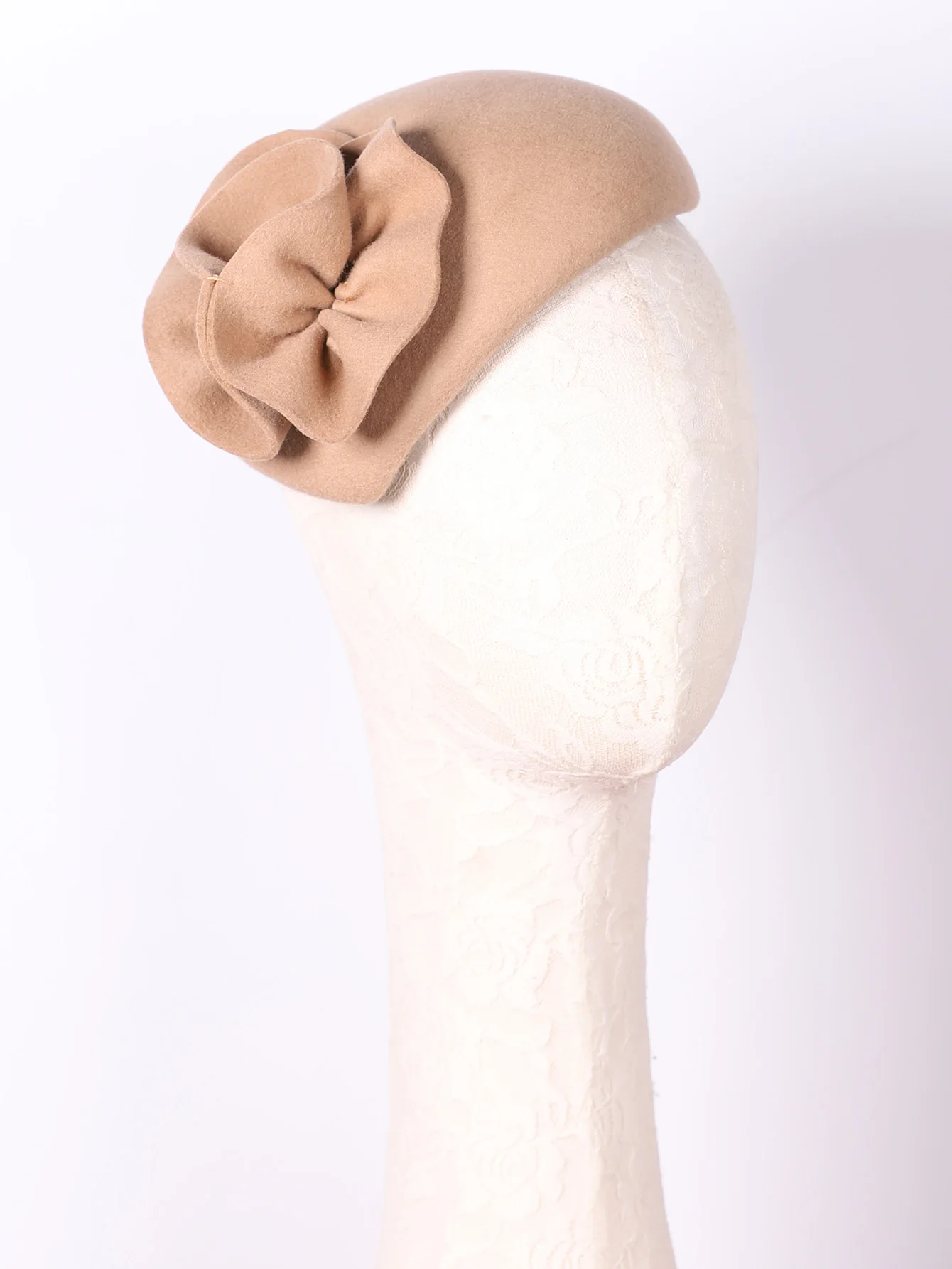 FS Wollfilz-Fascinator-Hüte für Damen und Herren, Hochzeit, elegante Teeparty, formelle Vintage-Kirchen-Pillbox-Hut mit Blumen-Derby-Kappe – Detail 15