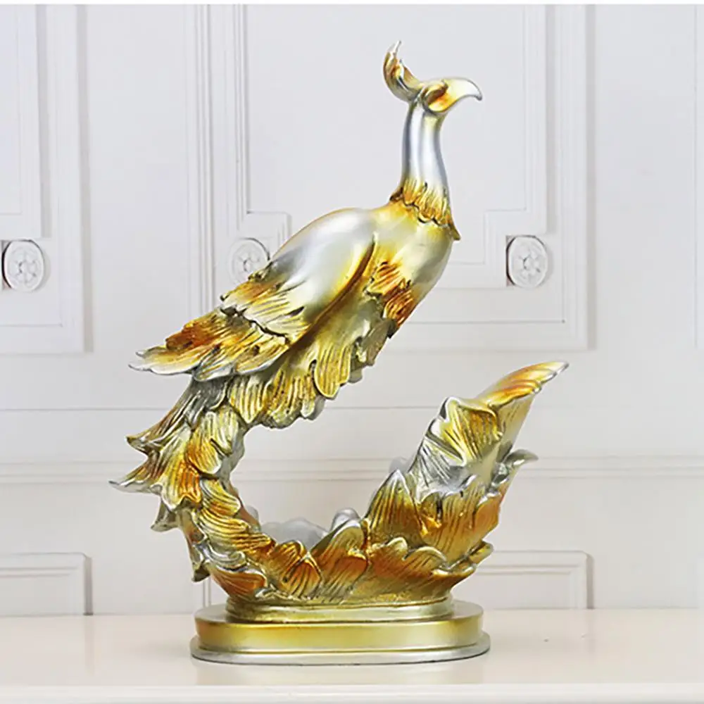 Golden and Blue Peahen Phoenix Wine Rack, Bottle Crafts, Bottle Holder, Champagne Stand, Bar Shelf, Beer Storage, Room Interior