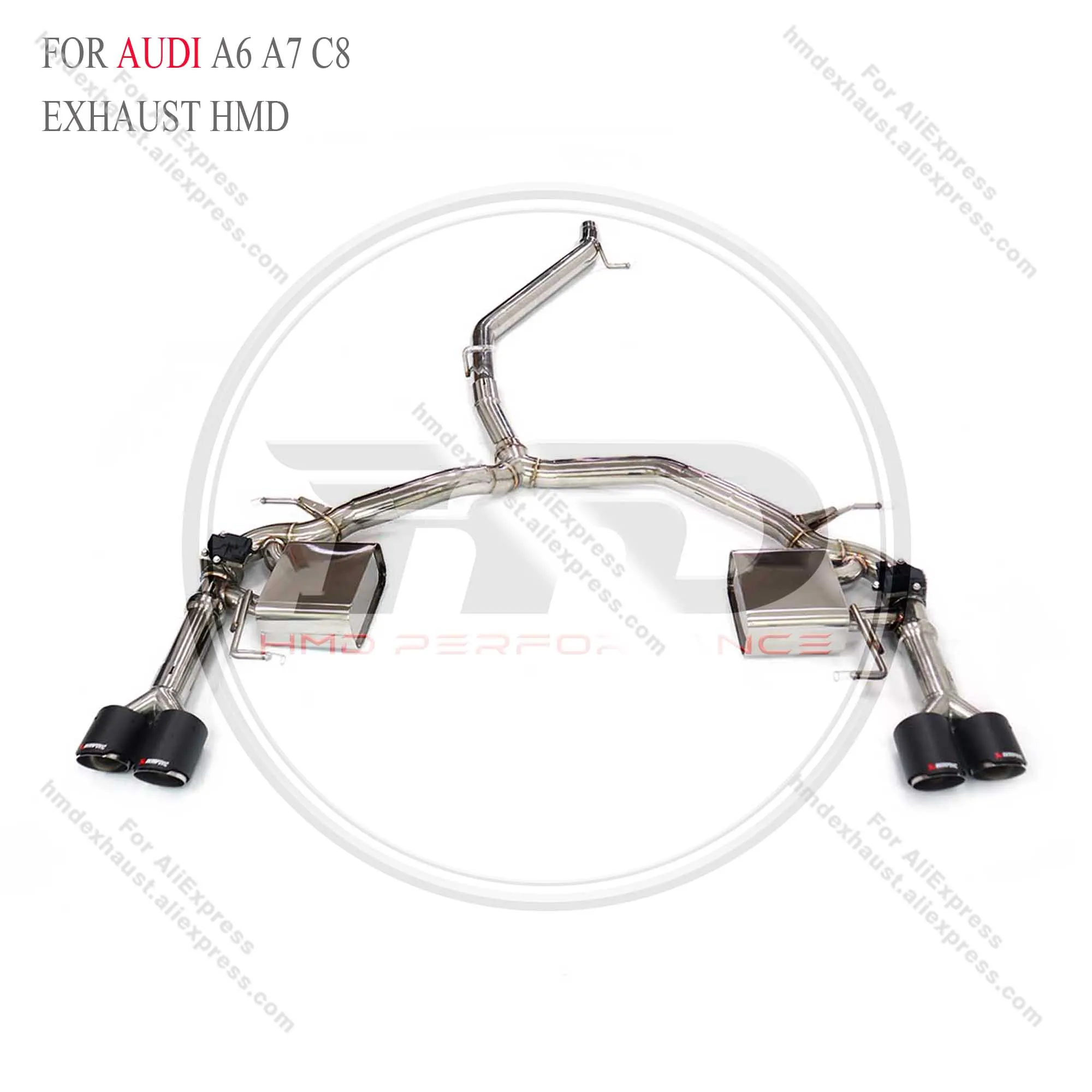 

HMD Exhaust System High Flow Performance catback for AUDI A6 A7 C8 hybrid 2.0T with valve