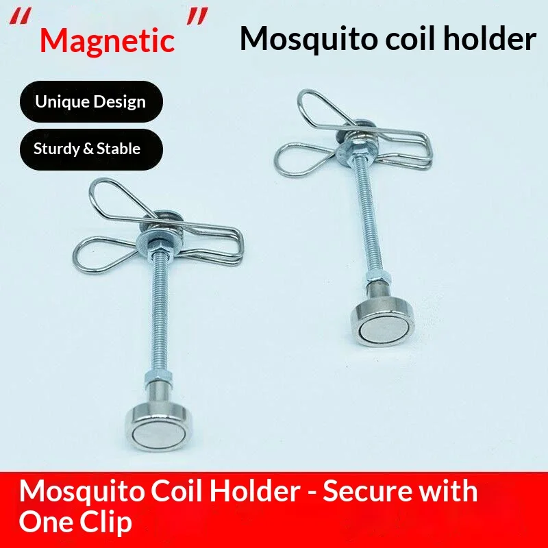 Movable Double‑Headed Alligator Clip Mosquito Coil Holder Vertical Incense Tray Stand for Household Summer Insect Repellent